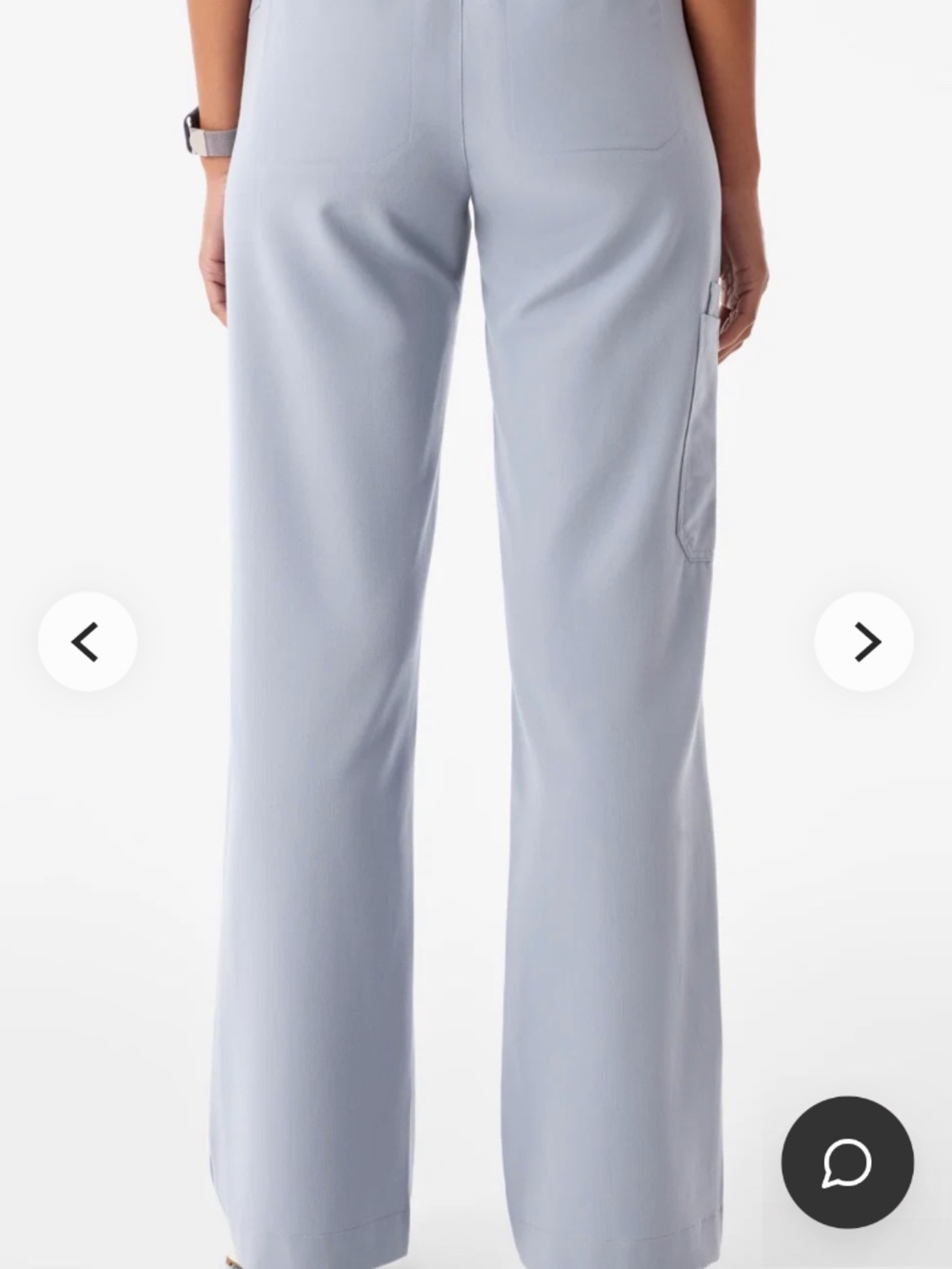 Figs Harbor Grey Isabel Wide Leg Scrub Pants - Picture 3 of 8